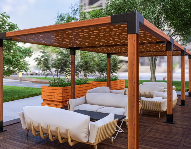 Stylish pergola installed by Cool Awnings for shaded outdoor comfort.